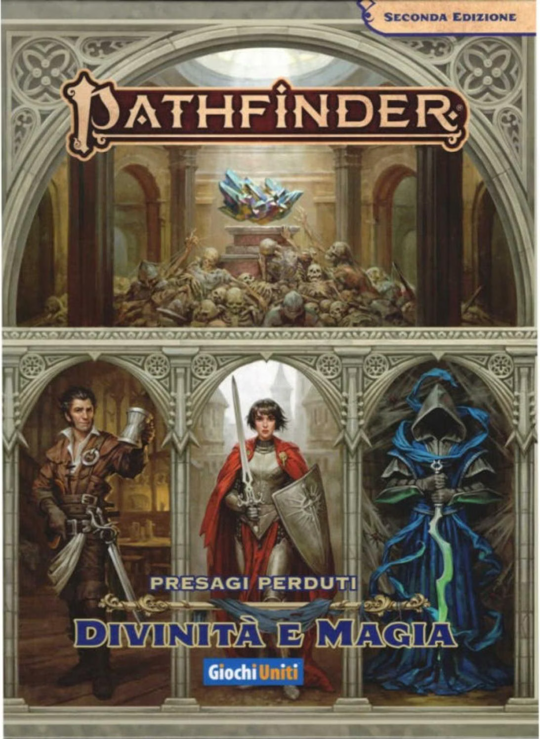 Copertina Pathfinder 2E Presagi Perduti – Divinità e Magia.
